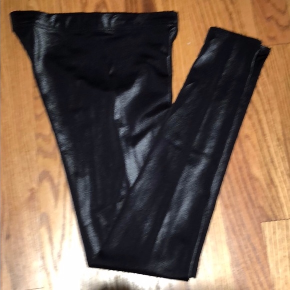 Blackmilk Pants - Black Milk Wet Look Black Shiny Leggings Size M